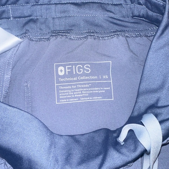 Figs Vapor Blue High Rise Zamora Jogger Scrub Pants - Picture 2 of 3
